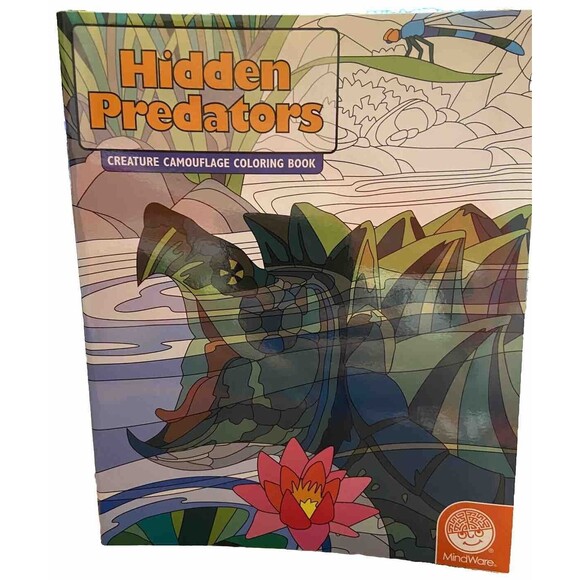 Hidden Predators Coloring Book Creature Camouflage 2011 Made USA MindWare - Picture 1 of 4
